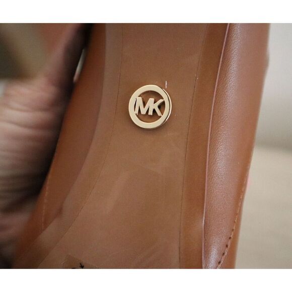 Michael Kors Women's Sz 7M Brown Lawson Open Toe Leather Stiletto Booties - Picture 6 of 12
